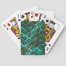 "Groengekonfijte ogen", krassen en blauwe roosters Pokerkaarten