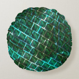 "Groengekonfijte ogen", krassen en blauwe roosters Rond Kussen