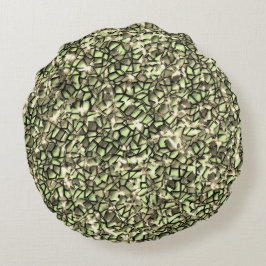 groengroenachtige sepiamozaïeklagen en sparkles rond kussen