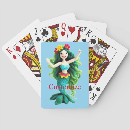 Groenharige zeemeermin Thunder_Cove Pokerkaarten (Achterkant)