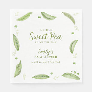 Groenheid Groente Zoete Erwt In Peul Baby Shower Servet