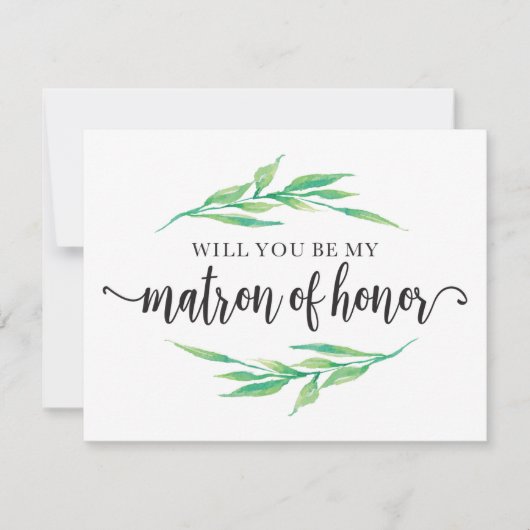 Groenheid Wil Je Mijn Getuige Zijn Kaart (Voorkant)