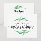 Groenheid Wil Je Mijn Getuige Zijn Kaart (Voorkant / Achterkant)