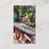 Groenhuis met bloemen visitekaartje (Achterkant)