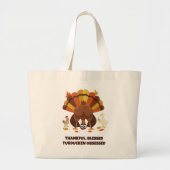 GROENKOOL OBSESSEERDE Grappige Thanksgiving Grote Tote Bag (Voorkant)