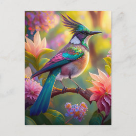 Groenkop Vlaamse Gaai Fantasie Vogel Briefkaart