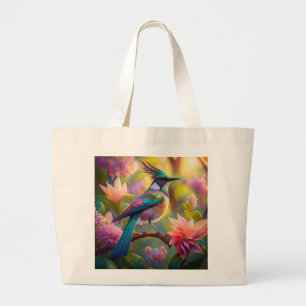 Groenkop Vlaamse Gaai Fantasie Vogel Grote Tote Bag