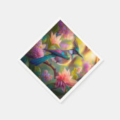 Groenkopgaai Fantasie Vogel Servet (Hoek)