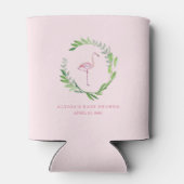 Groenkrans | roze flamingo blikjeskoeler (Achterkant)