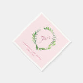 Groenkrans | roze flamingo servet (Hoek)