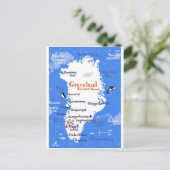 "Groenland: 2020/vandaag - Reis en sightsee Briefkaart (Staand voorkant)