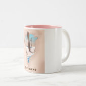 Groenland Afbeelding van kaartreisposter. Tweekleurige Koffiemok (Voorkant rechts)