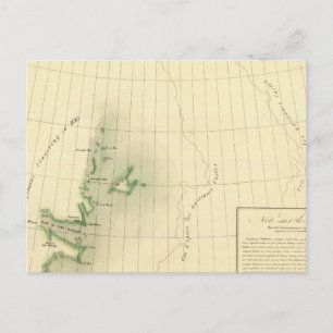 Groenland Atlas-kaart Briefkaart