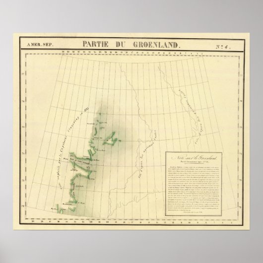 Groenland Atlas-kaart Poster (Voorkant)