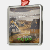 Groenland dorp Kerst Metalen Ornament (Links)