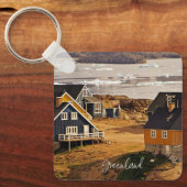 Groenland dorp, schilderachtig foto sleutelhanger (Voorkant)