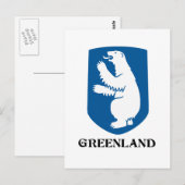 GROENLAND - embleem/symbool/wapen/vlag Briefkaart (Voorkant / Achterkant)