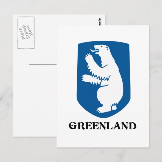 GROENLAND - embleem/symbool/wapen/vlag Briefkaart (Voorkant / Achterkant)