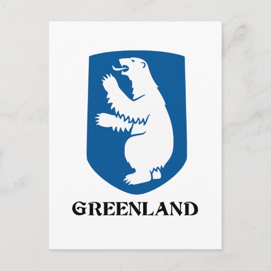 GROENLAND - embleem/symbool/wapen/vlag Briefkaart (Voorkant)