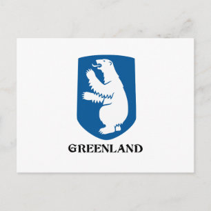 GROENLAND - embleem/symbool/wapen/vlag Briefkaart