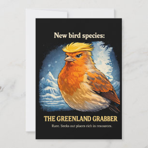 Groenland Graaier Satirische Politieke Vogel Kunst Kaart