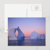 Groenland, Iceberg bij zonsondergang. Briefkaart (Voorkant / Achterkant)