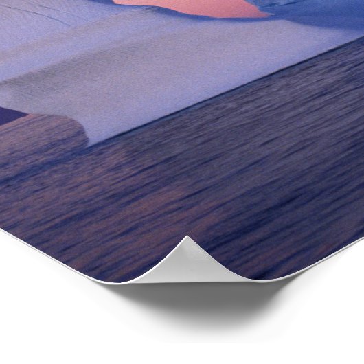 Groenland, Iceberg bij zonsondergang. Poster (Hoek)