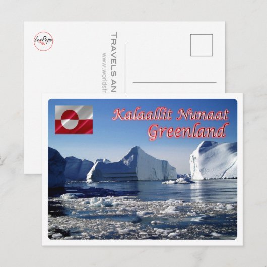 Groenland - Icebergs - Briefkaart (Voorkant / Achterkant)