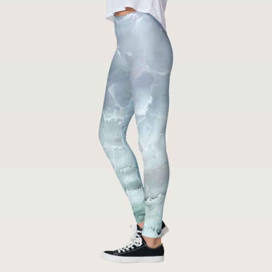 Groenland Igloo Ice Blocks Patroon Ontwerp Leggings (Links)