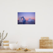 Groenland, Ijsberg bij zonsondergang. Poster (Keuken)