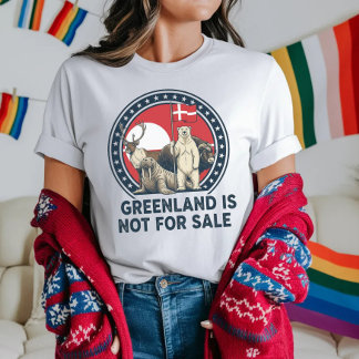 Groenland is niet te koop, protest verontrust t-shirt