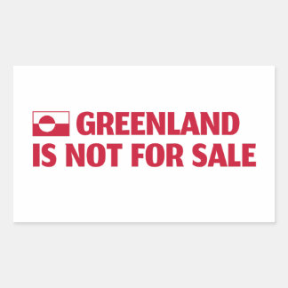 Groenland is niet te koop! rechthoekige sticker
