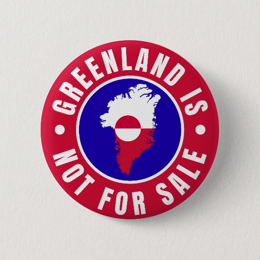 Groenland is niet te koop ronde button 5,7 cm (Voorkant)