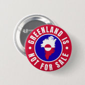 Groenland is niet te koop ronde button 5,7 cm (Voorkant /achterkant)