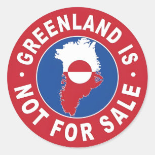 Groenland is niet te koop ronde sticker