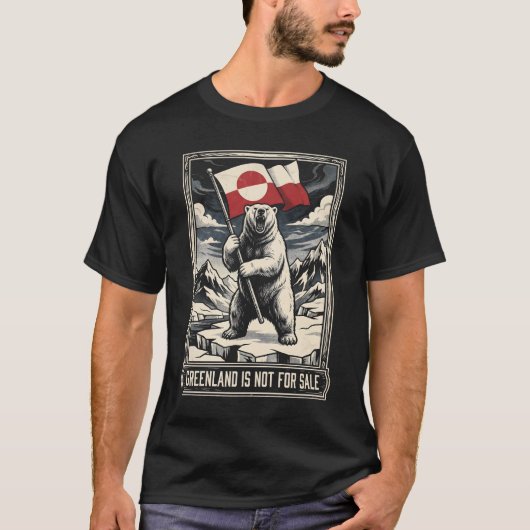 Groenland is niet te koop t-shirt (Voorkant)