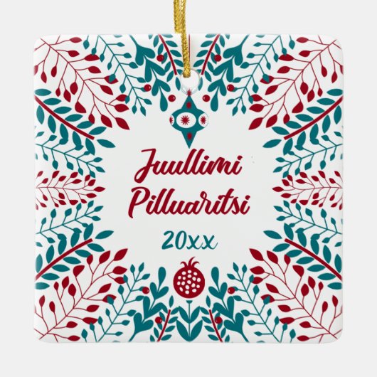 Groenland, Juullimi Pilluaritsi, pretkerst Keramisch Ornament (Voorkant)