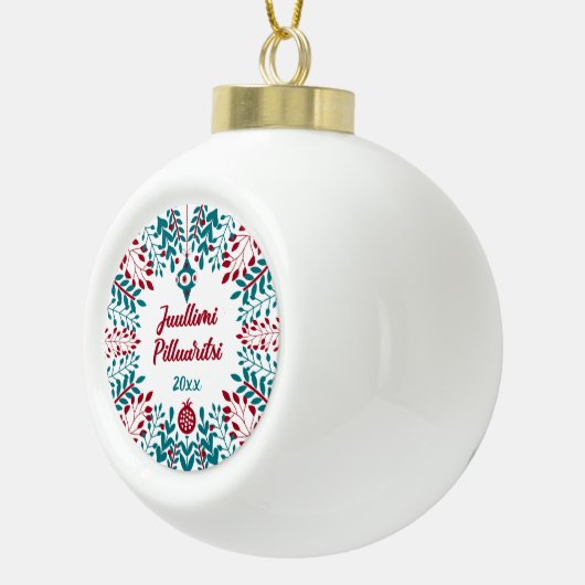 Groenland, Juullimi Pilluaritsi, pretkerst Keramische Bal Ornament (Rechts)