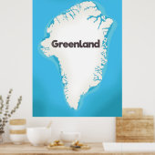 Groenland kaart poster (Keuken)