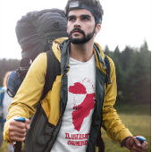 Groenland Kaart Rode witte vlag Ilulissat Arctic T-shirt