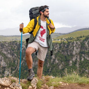 Groenland Kaart Rode witte vlag Ilulissat Arctic T-shirt