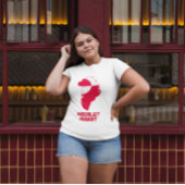 Groenland Kaart Rode Witte Vlag Kalaallit Nunaat T-shirt