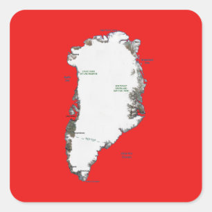 Groenland kaart sticker