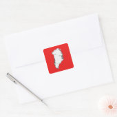 Groenland kaart sticker (Envelop)