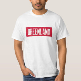 Groenland Kalaallit Nunaat Rode Typografie T-shirt