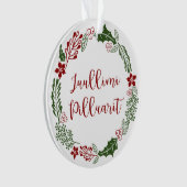 Groenland Kerst met kerst Wreath Juullimi Pilluari Ornament (voorkant)