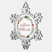 Groenland kerst met kerstmis, Juullimi Pilluari Tin Sneeuwvlok Ornament (Rechts)