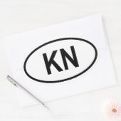 Groenland "KN" Ovale Sticker (Envelop)