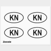 Groenland "KN" Ovale Sticker (Vel)