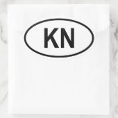 Groenland "KN" Ovale Sticker (Tas)